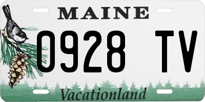 ME license plate 0928TV