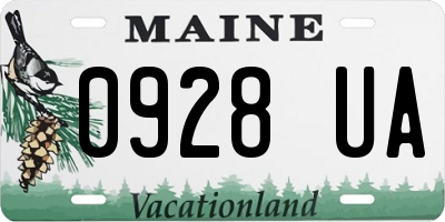 ME license plate 0928UA