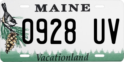 ME license plate 0928UV