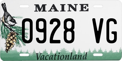 ME license plate 0928VG