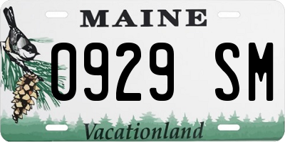 ME license plate 0929SM