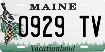 ME license plate 0929TV