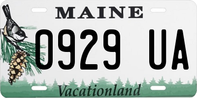 ME license plate 0929UA