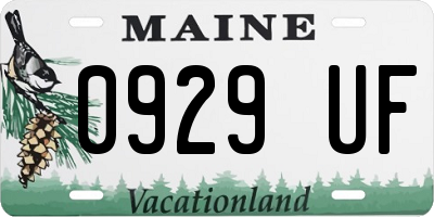 ME license plate 0929UF