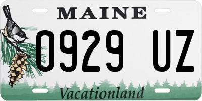 ME license plate 0929UZ