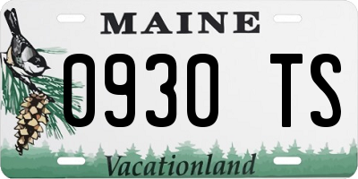 ME license plate 0930TS
