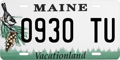 ME license plate 0930TU