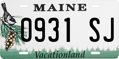 ME license plate 0931SJ