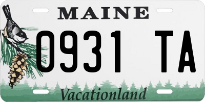 ME license plate 0931TA