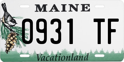 ME license plate 0931TF