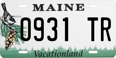 ME license plate 0931TR