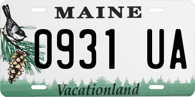 ME license plate 0931UA