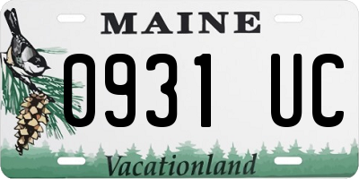 ME license plate 0931UC