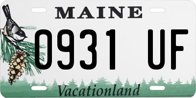 ME license plate 0931UF