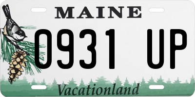 ME license plate 0931UP