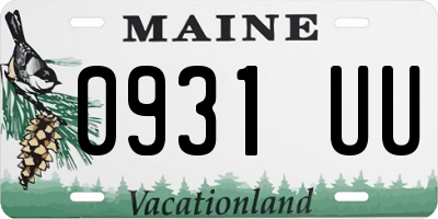 ME license plate 0931UU