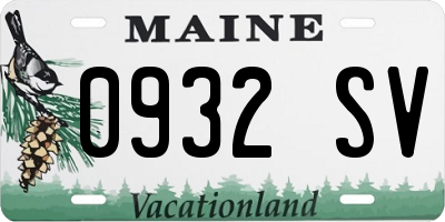 ME license plate 0932SV
