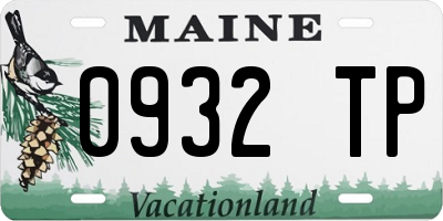 ME license plate 0932TP