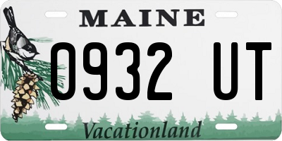 ME license plate 0932UT