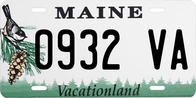 ME license plate 0932VA