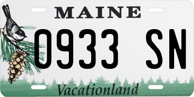 ME license plate 0933SN