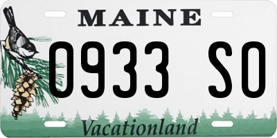 ME license plate 0933SO