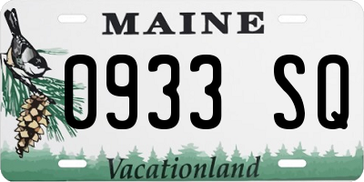 ME license plate 0933SQ