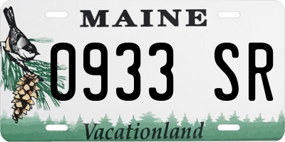 ME license plate 0933SR