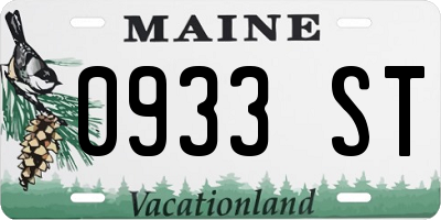 ME license plate 0933ST