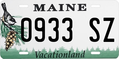 ME license plate 0933SZ