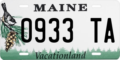 ME license plate 0933TA