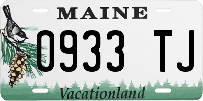 ME license plate 0933TJ