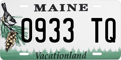 ME license plate 0933TQ