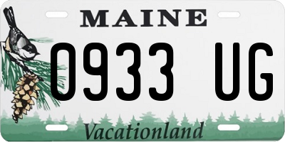 ME license plate 0933UG
