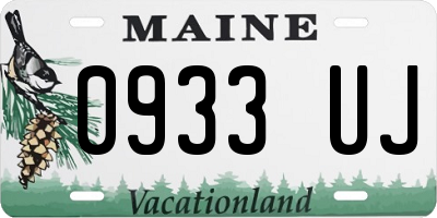 ME license plate 0933UJ