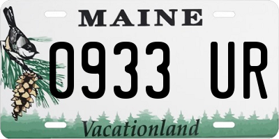 ME license plate 0933UR
