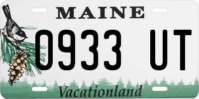 ME license plate 0933UT