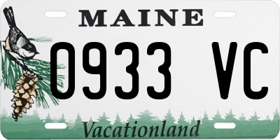 ME license plate 0933VC