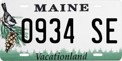 ME license plate 0934SE