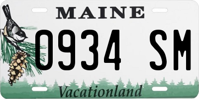 ME license plate 0934SM