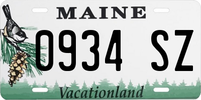 ME license plate 0934SZ