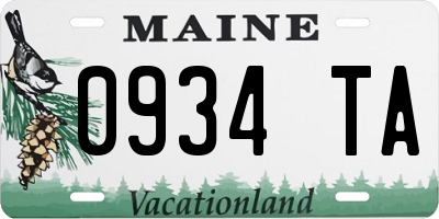 ME license plate 0934TA