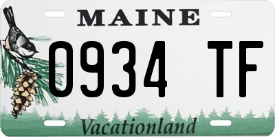 ME license plate 0934TF