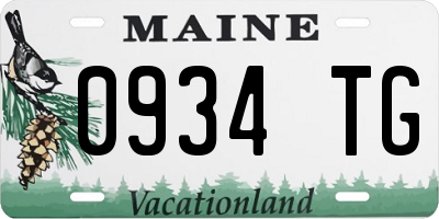 ME license plate 0934TG