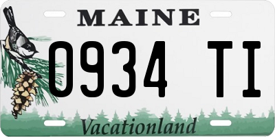 ME license plate 0934TI