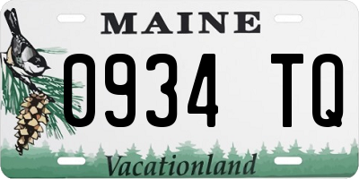 ME license plate 0934TQ