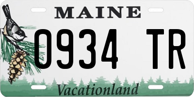 ME license plate 0934TR