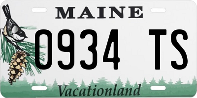 ME license plate 0934TS