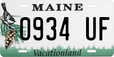 ME license plate 0934UF