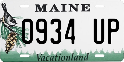 ME license plate 0934UP